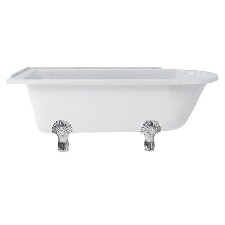 Hampton 170cm Left Handed Showering Bath with Luxury Feet