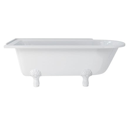 Hampton 170cm Left Handed Showering Bath with Luxury Feet