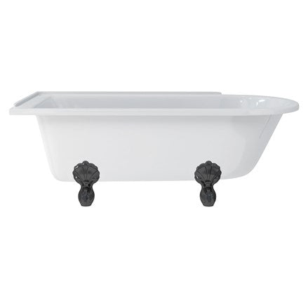 Hampton 170cm Left Handed Showering Bath with Luxury Feet