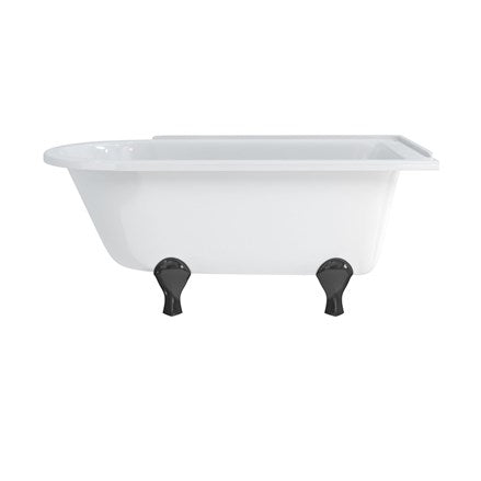 Hampton 150cm Right Handed Showering Bath with Luxury Feet