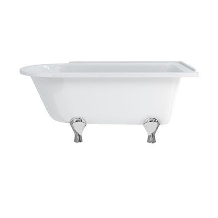 Hampton 150cm Right Handed Showering Bath with Luxury Feet
