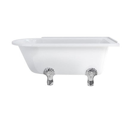 Hampton 150cm Right Handed Showering Bath with Luxury Feet