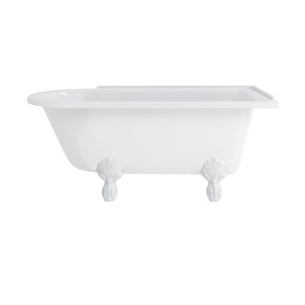 Hampton 150cm Right Handed Showering Bath with Luxury Feet