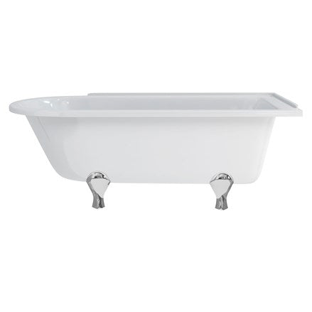 Hampton 170cm Right Handed Showering Bath with Luxury Feet