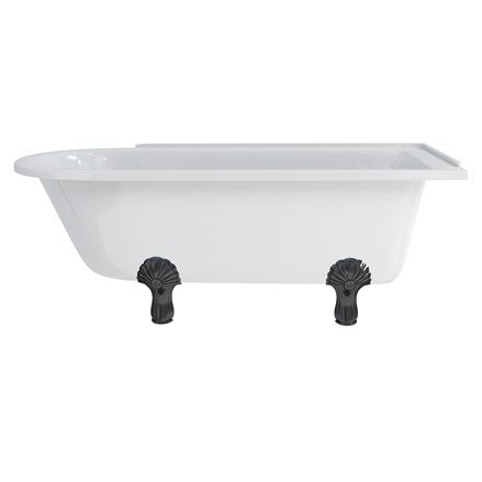Hampton 170cm Right Handed Showering Bath with Luxury Feet