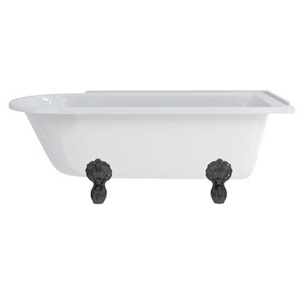 Hampton 170cm Right Handed Showering Bath with Luxury Feet
