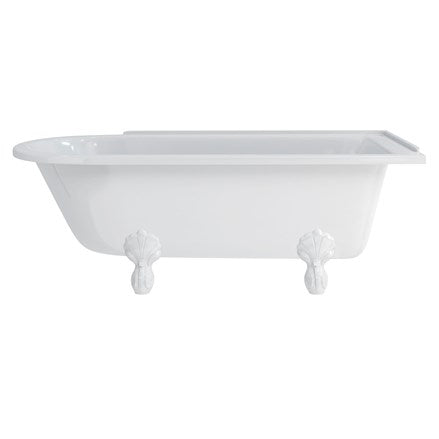 Hampton 170cm Right Handed Showering Bath with Luxury Feet