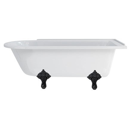 Hampton 170cm Right Handed Showering Bath with Standard Feet
