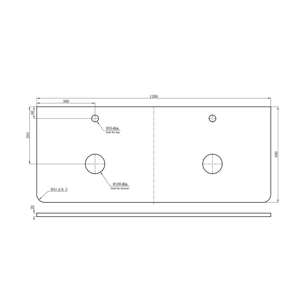Stonehouse 1200mm White Vanity Unit