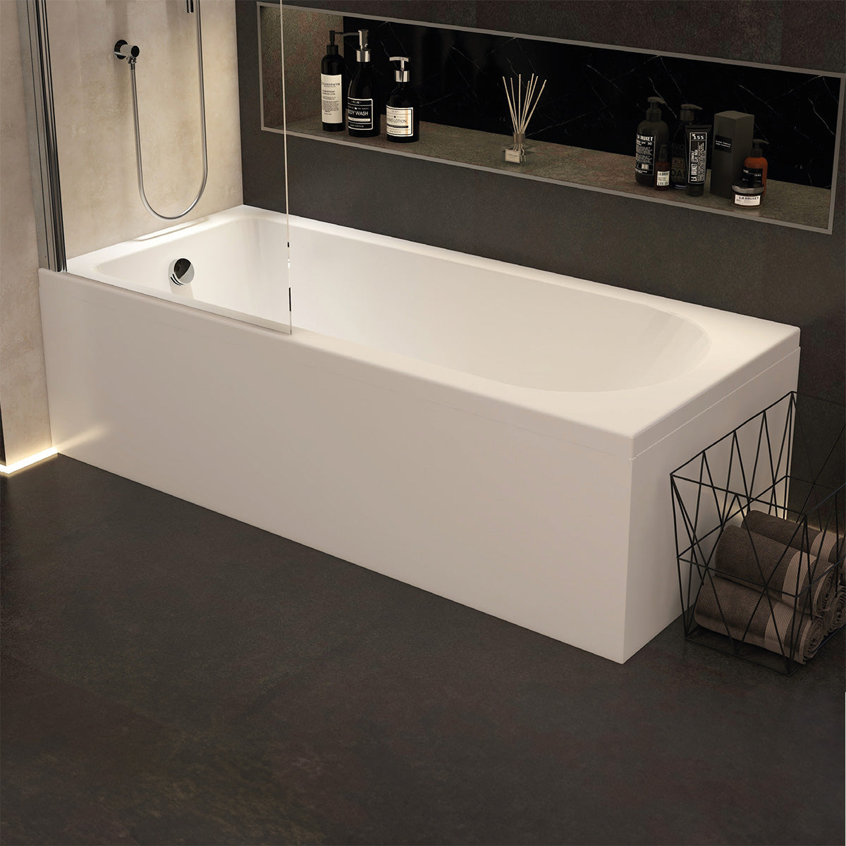 Imex Cast Arco single ended bath 1700×700 (inc. leg pack)
