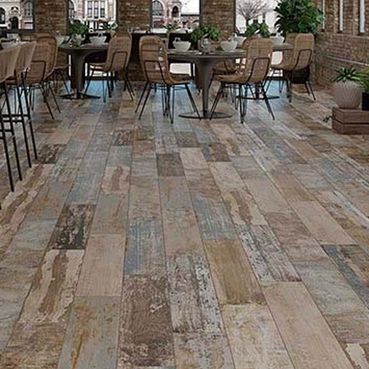 Ubank Indigo Wood Effect Matt Porcelain Tile 200x1200mm