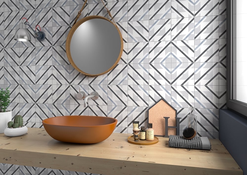 Palermo Mix 3 Matt Porcelain Tile 200x200mm