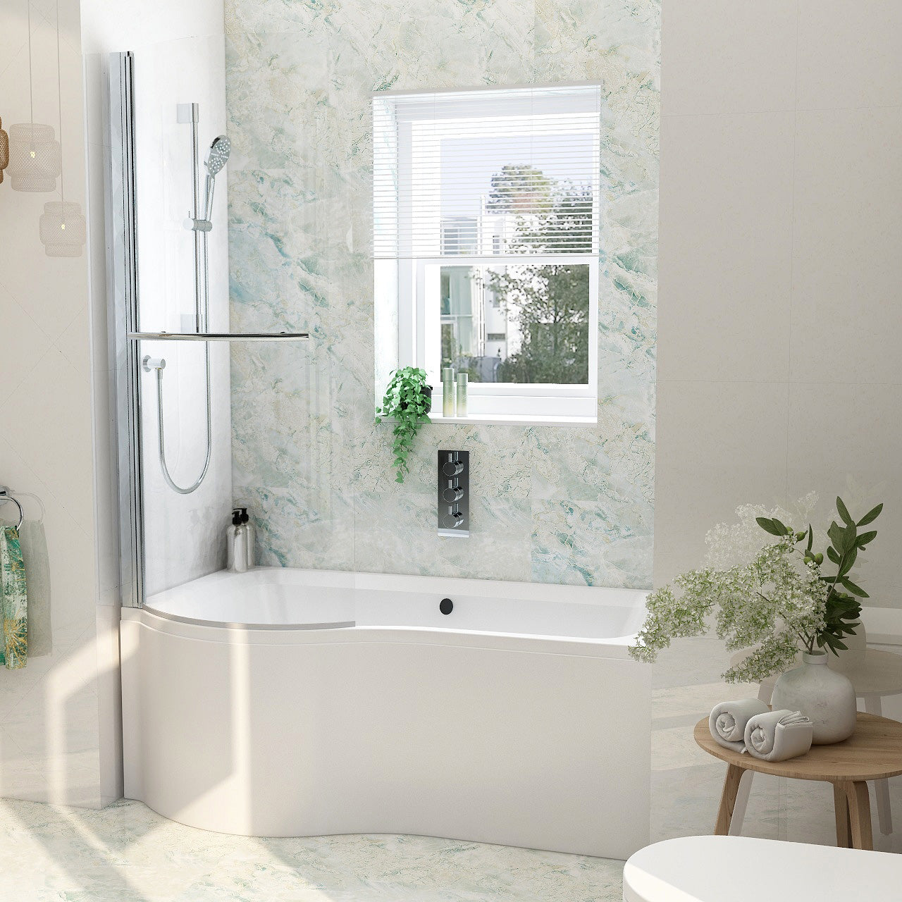 Imex Premiercast Multi layer Reinforced Ronda 1500 Left Hand Shower Bath
