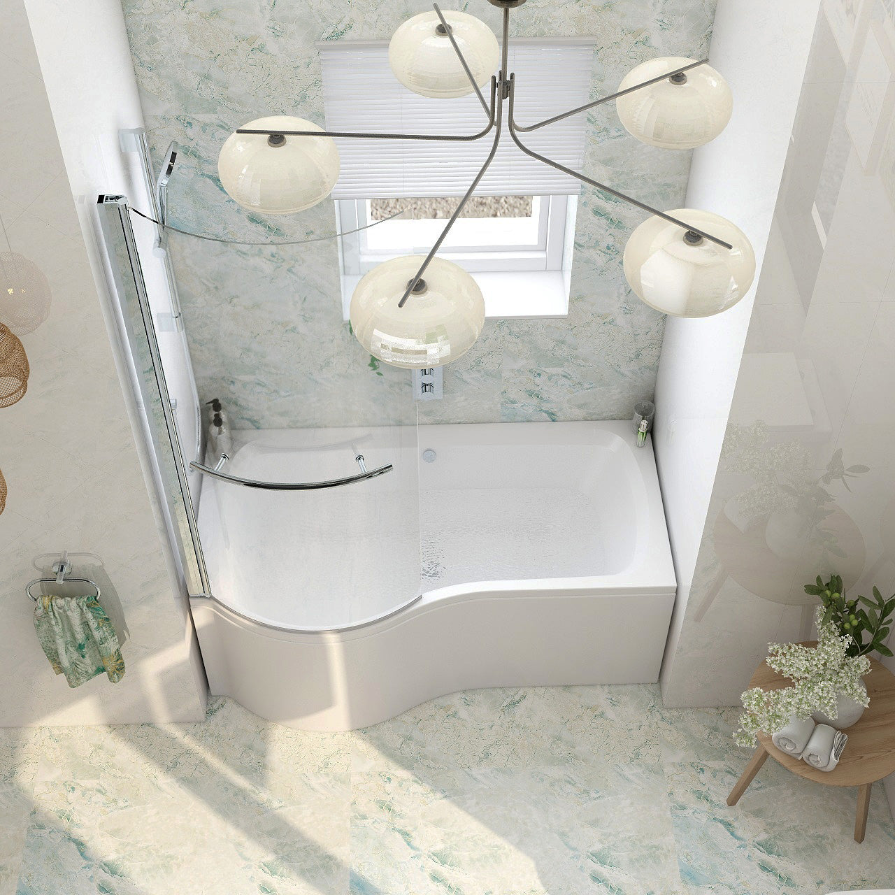 Imex Premiercast Multi layer Reinforced Ronda 1500 Left Hand Shower Bath