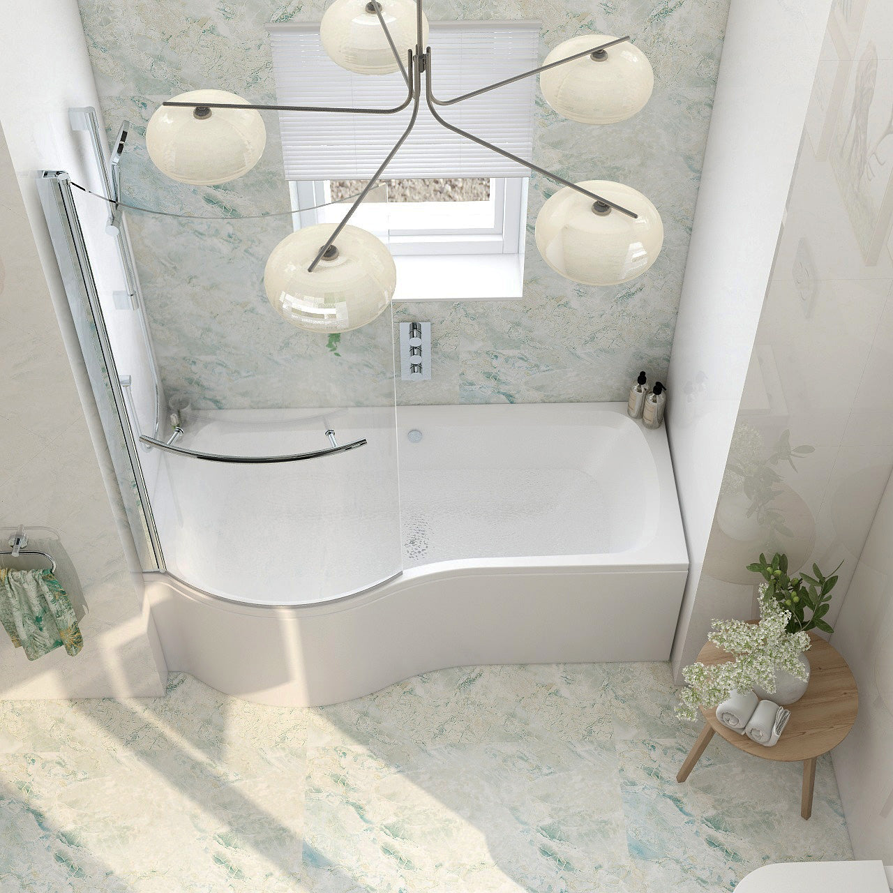 Imex Premiercast Multi layer Reinforced Ronda 1700 Left Hand Shower Bath