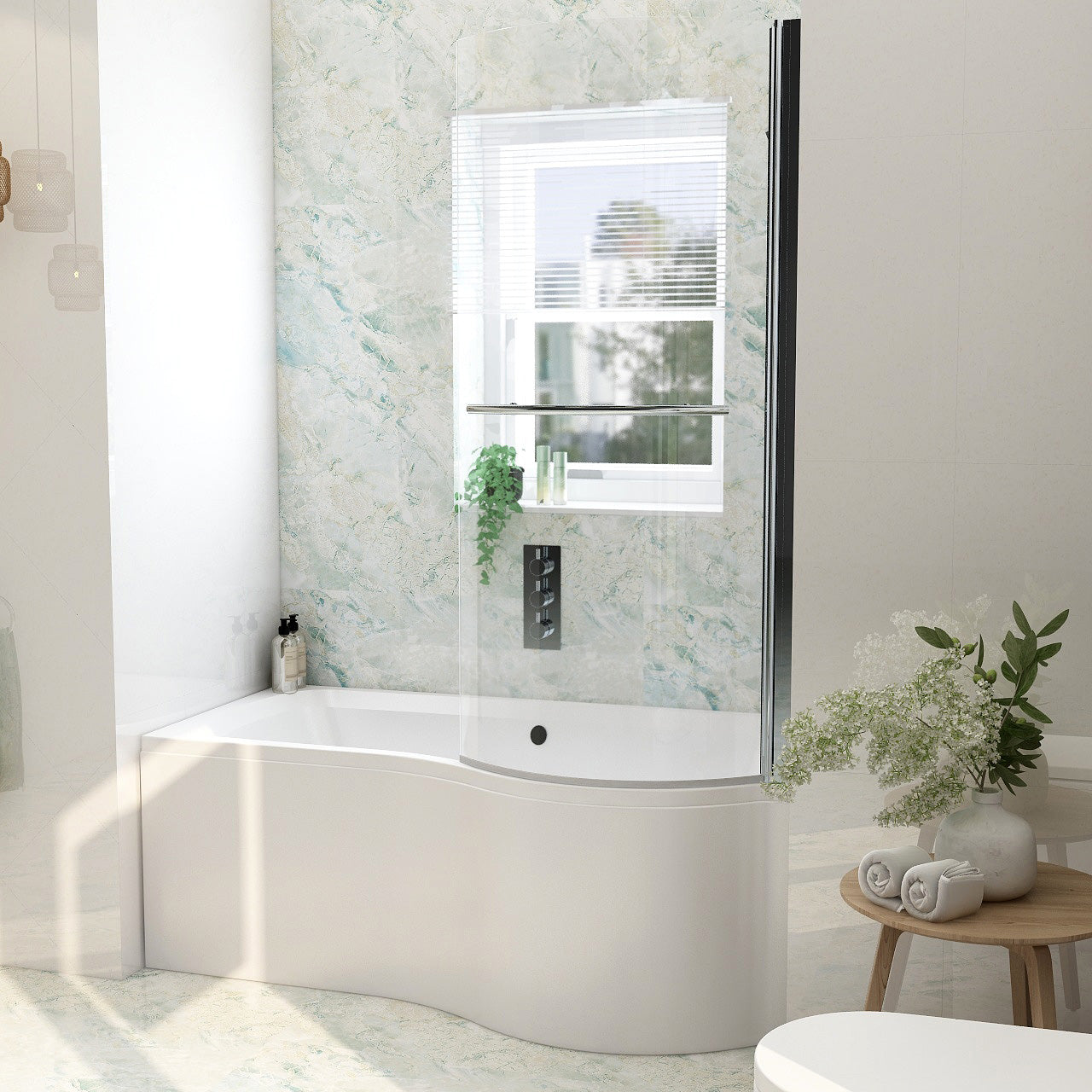 Imex Premiercast Multi layer Reinforced Ronda 1500 Right Hand Shower Bath