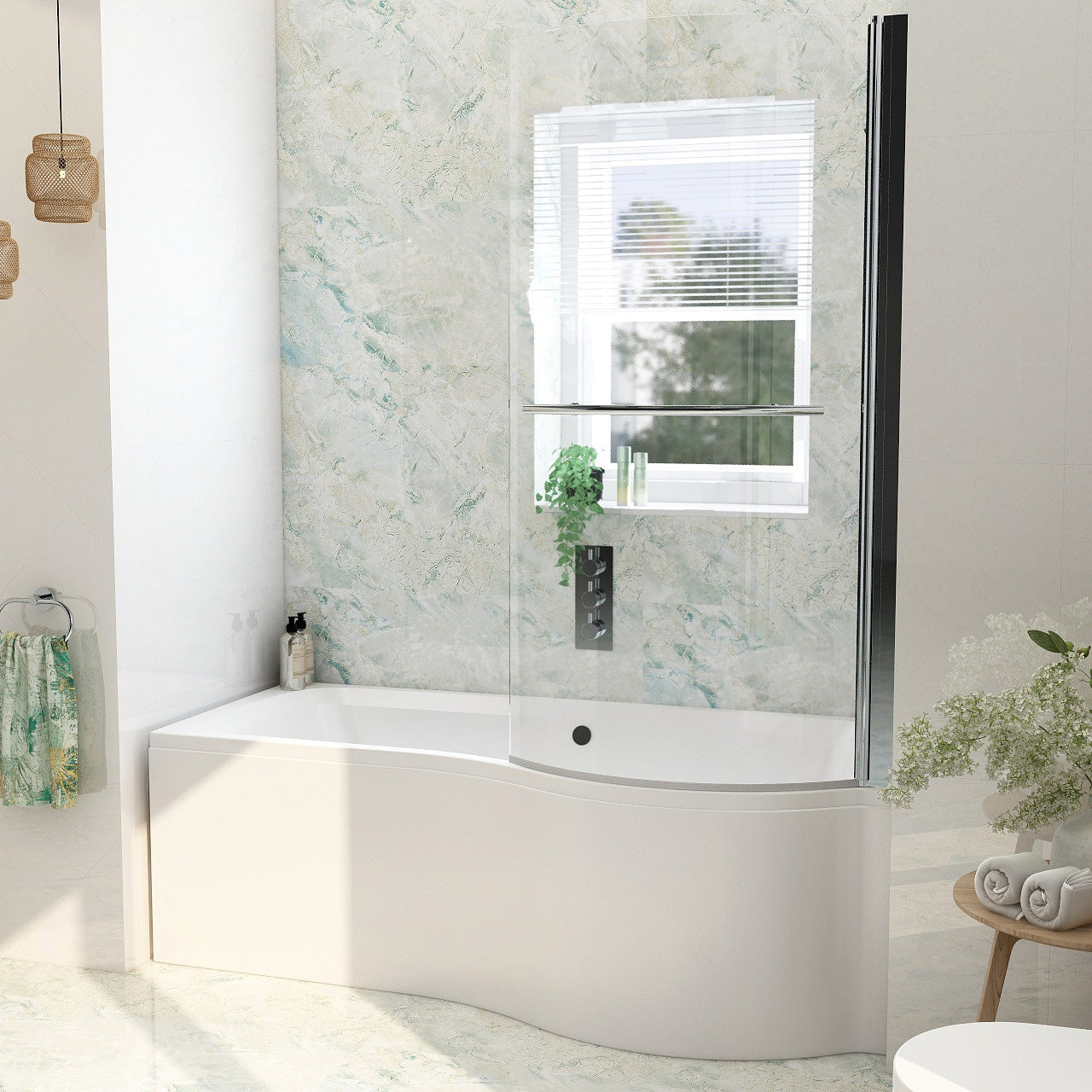 Imex Premiercast Multi layer Reinforced Ronda 1700 Right Hand Shower Bath