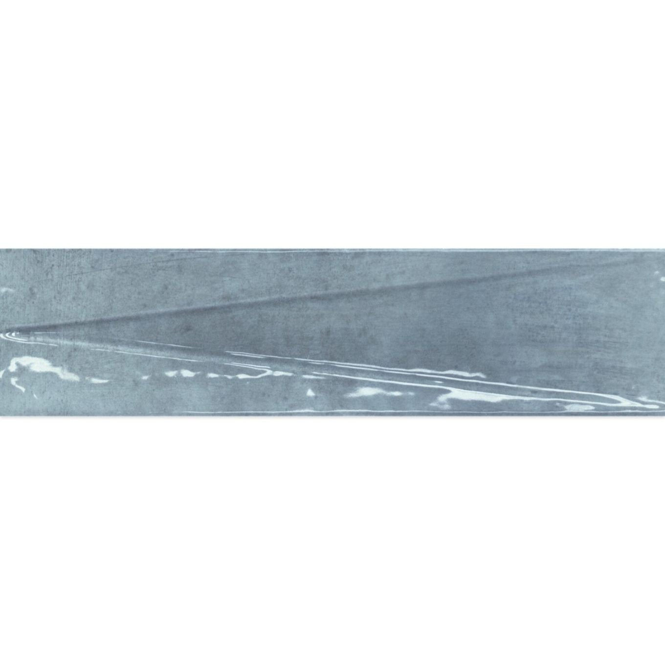 Babylon Blue Gloss Ceramic Decor Brick Tile 246x60mm