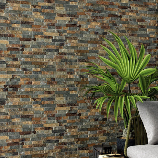 Odessa Rustic Brick Effect Porcelain Tile 80x442mm
