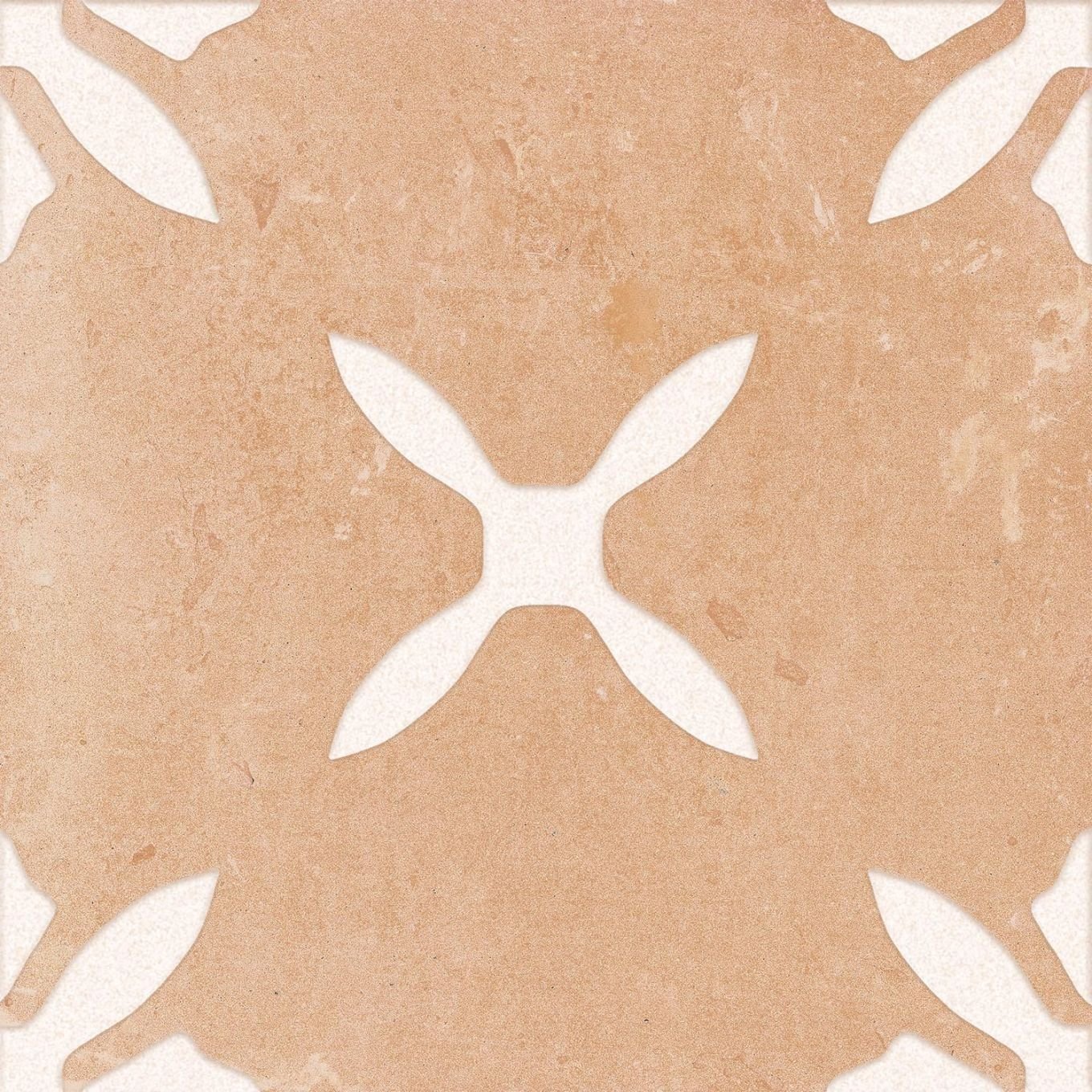 Pedro Clay Decor Flower Matt Porcelain Tile 223x223mm