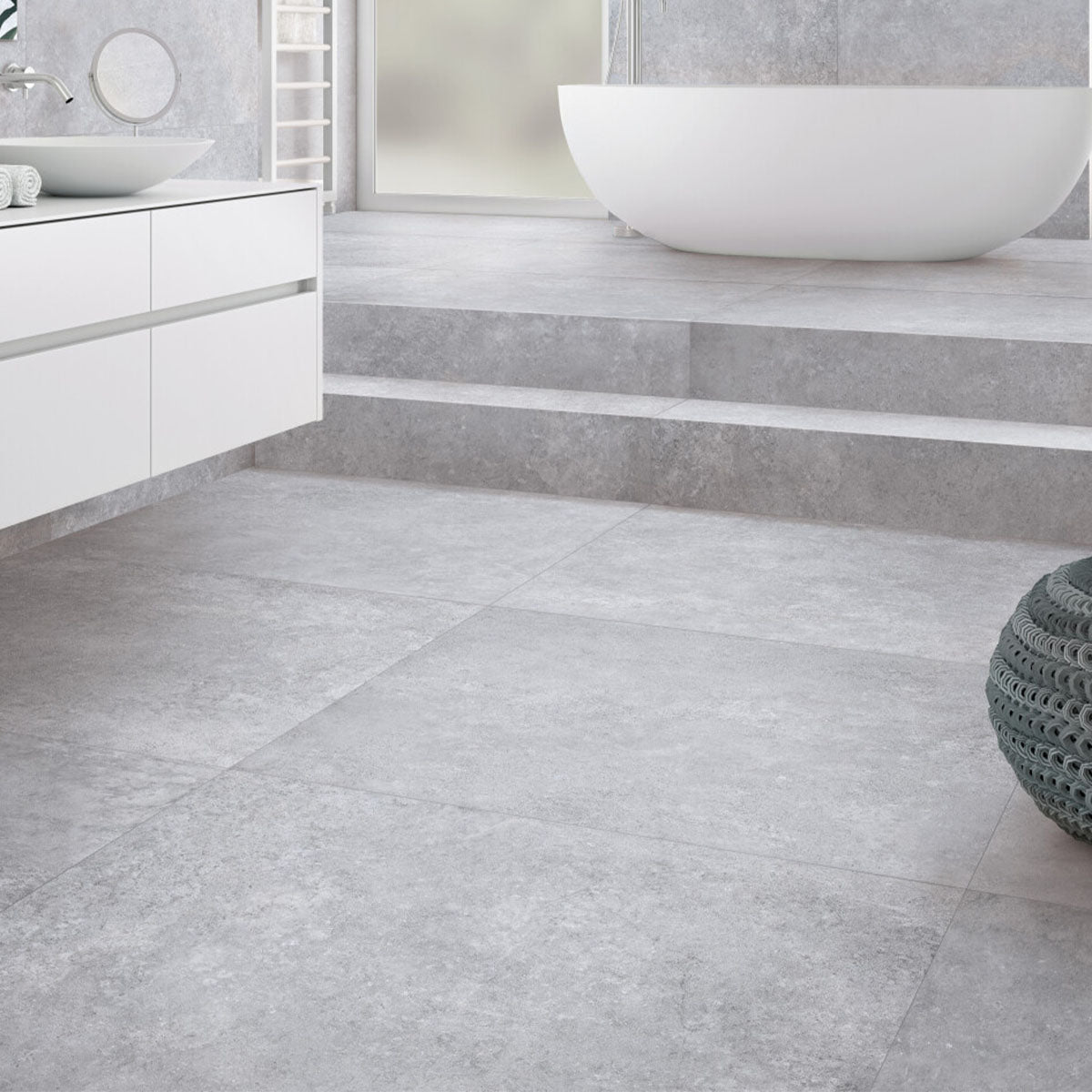 Gandi Concrete Perla Matt Porcelain Tile 900x900mm