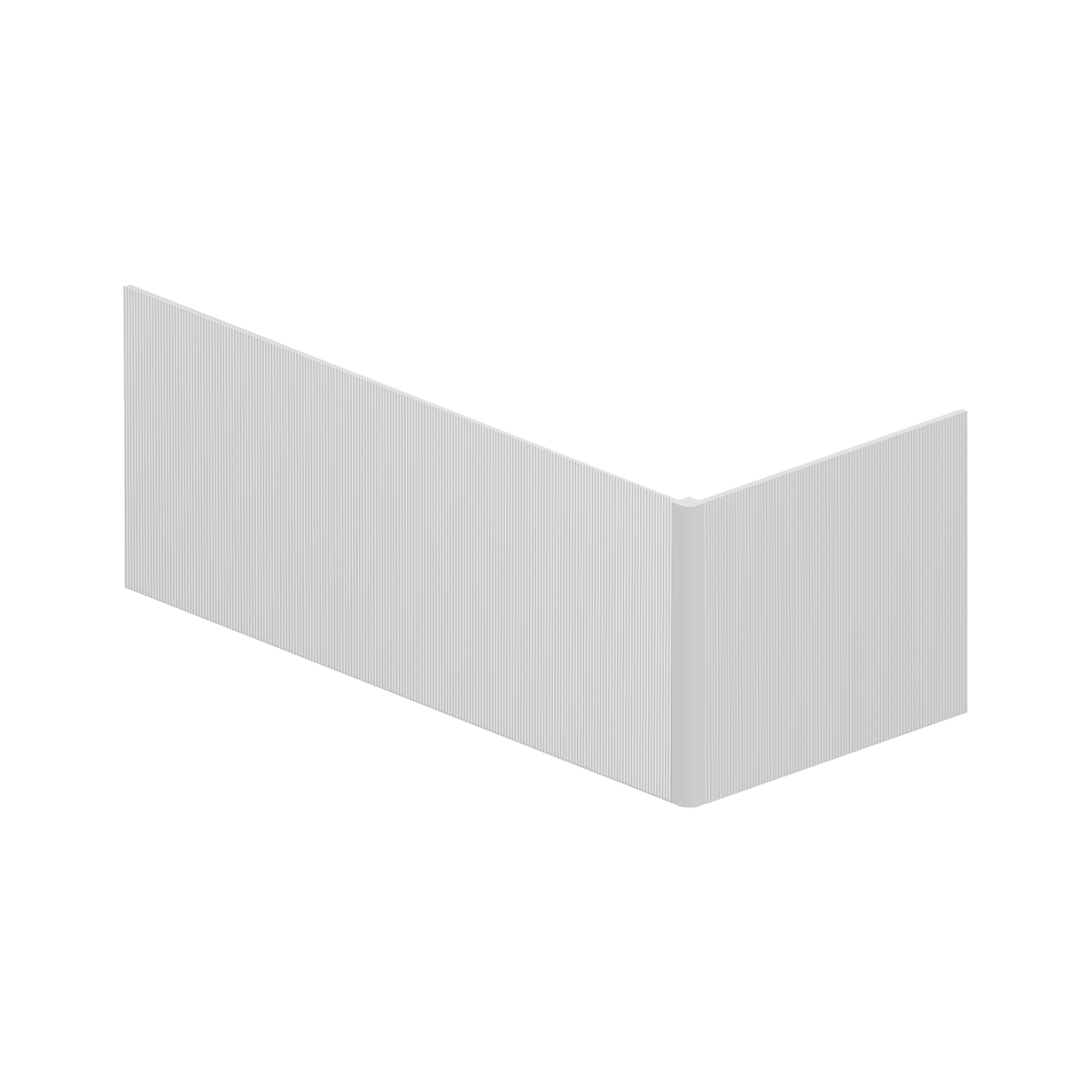 Liora Ribbed White Front Bath Panel 1800mm