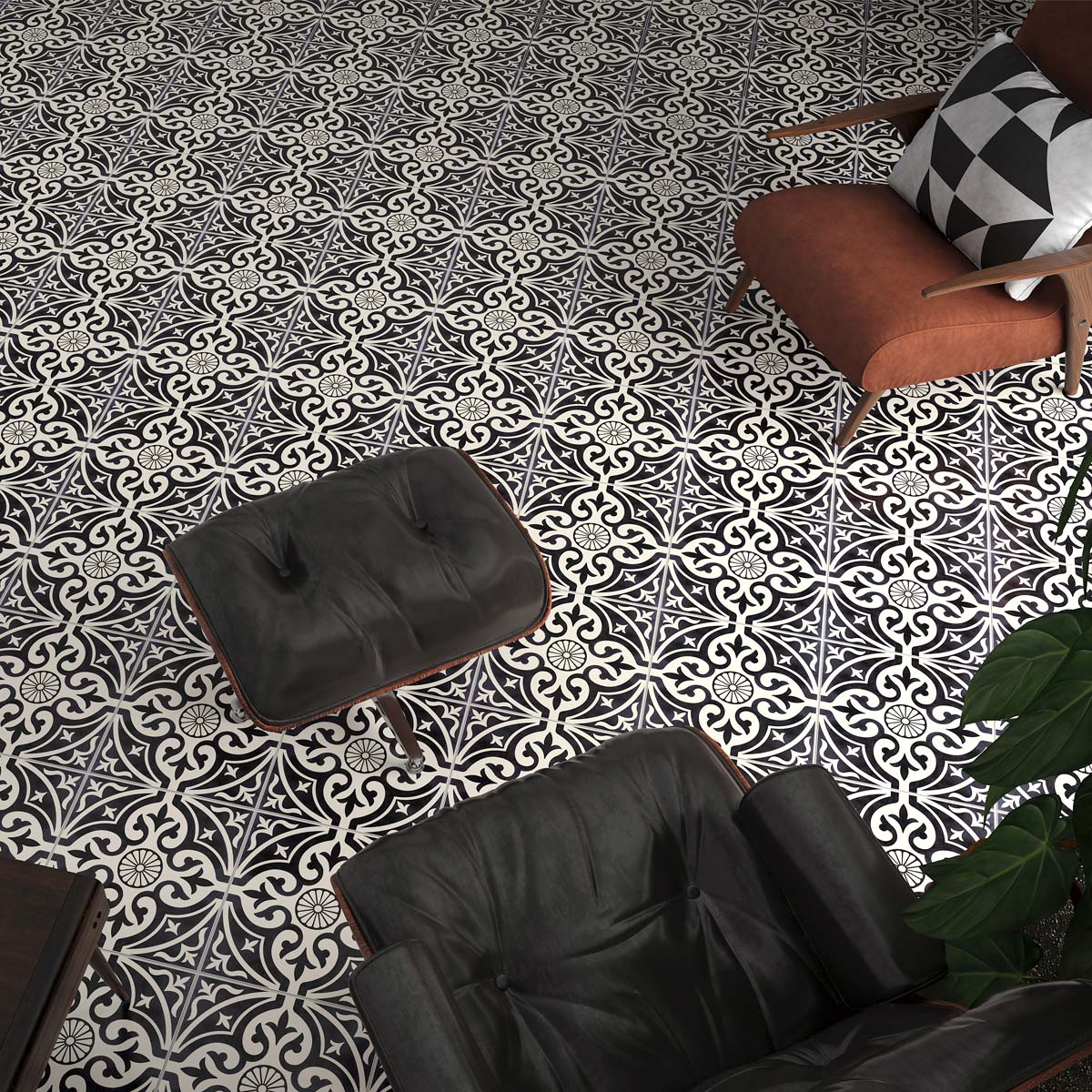 Dorchester Black Matt Porcelain Tile 330x330mm