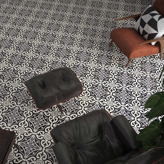 Dorchester Black Matt Porcelain Tile 330x330mm