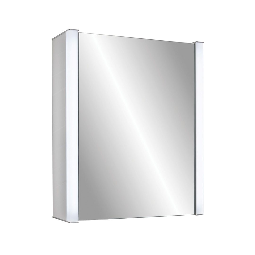 Elegant Haven Jura 500mm 1 Door Led Gloss White Bathroom Mirror Ca