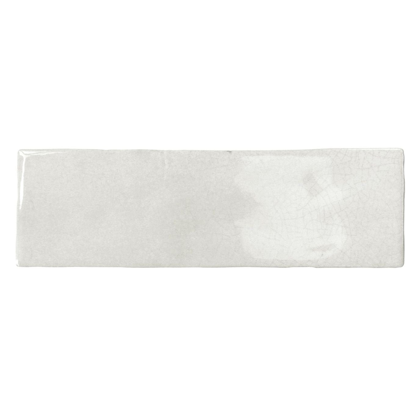 Borneo Soft White Crackle Gloss Porcelain Tile 65x200mm