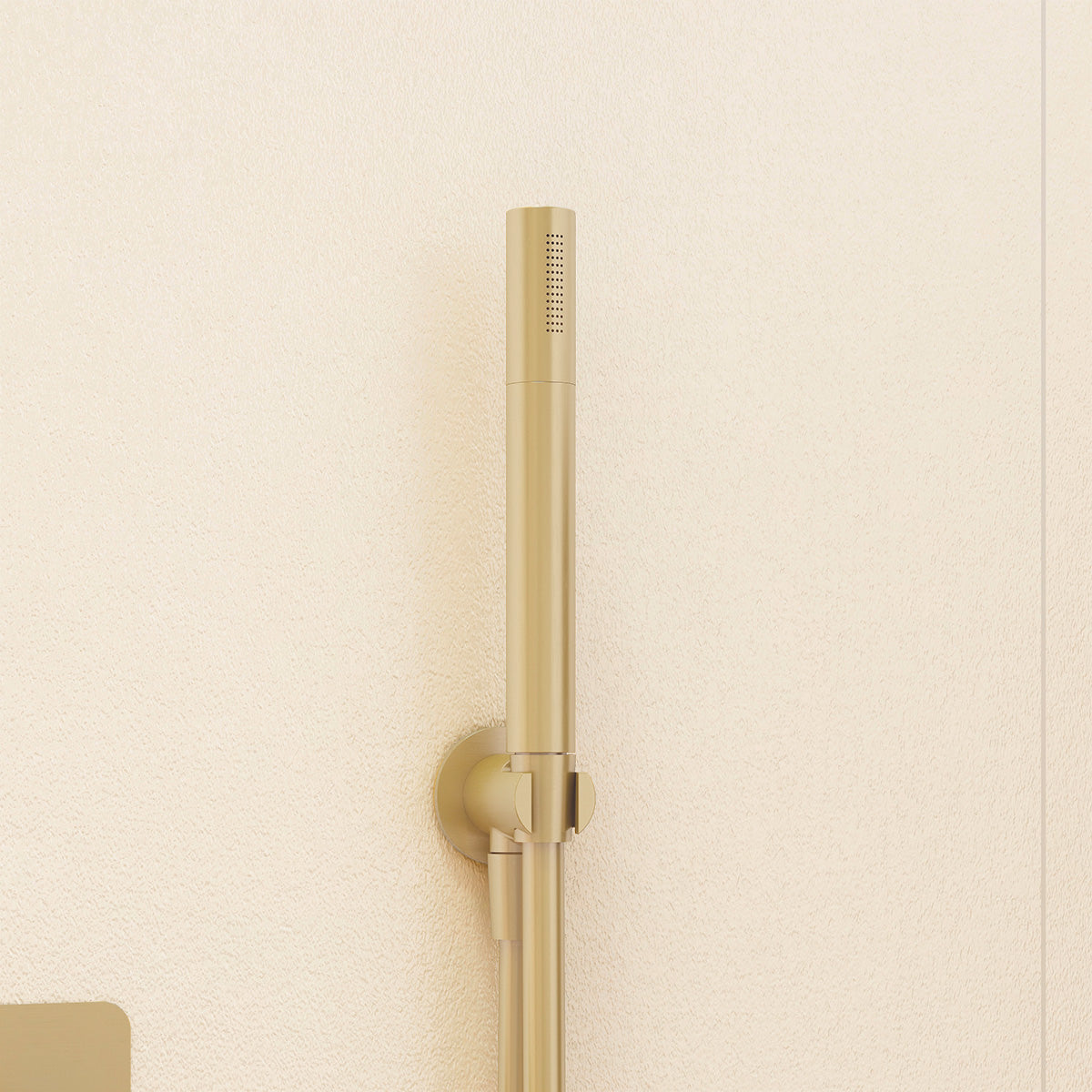 Solid Brass single function handset in brushed brass