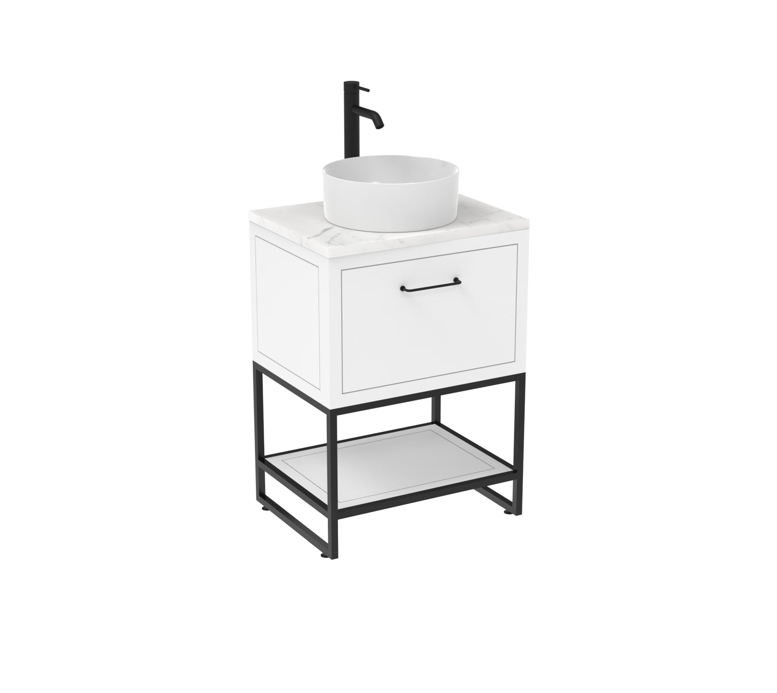 KINGSBURY 60cm 1 drawer floor standing unit