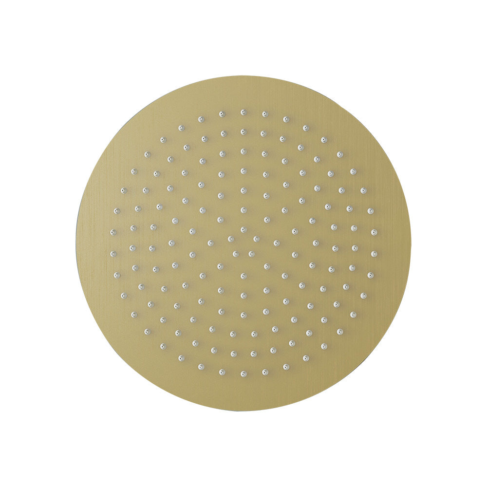 Slimline 300mm Brushed Brass Round shower head