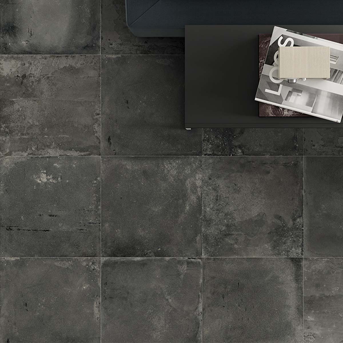 Fabrika Anthracite Square Porcelain Tile 500x500mm