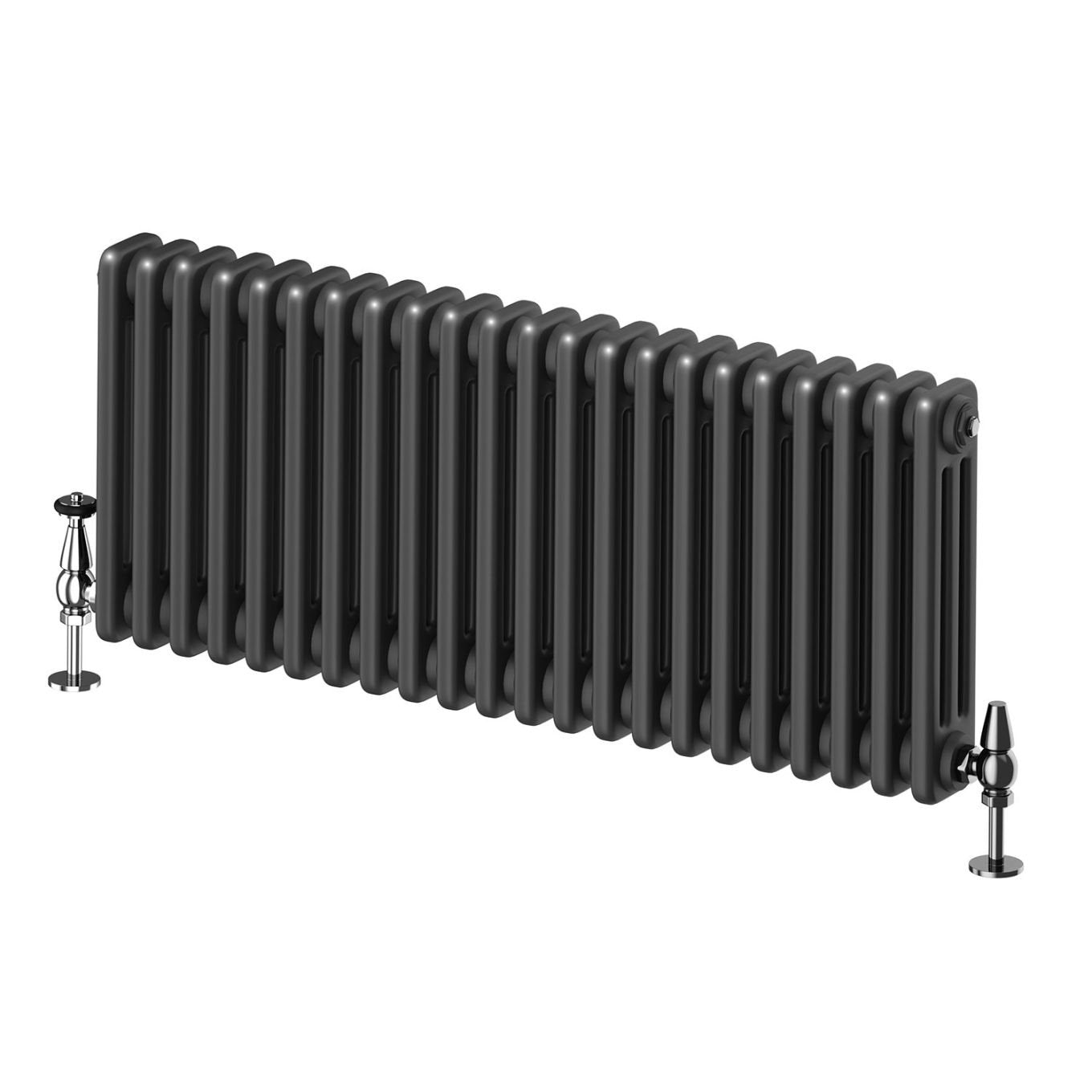 Upton Matt Black Triple Horizontal Column Radiator 400x1010mm