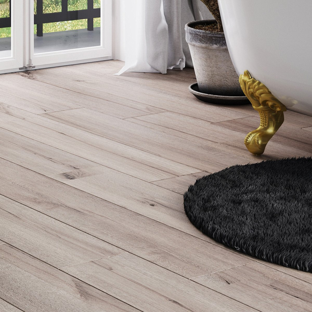 Wendu Taupe Wood Effect Matt Porcelain Tile 240x1510mm