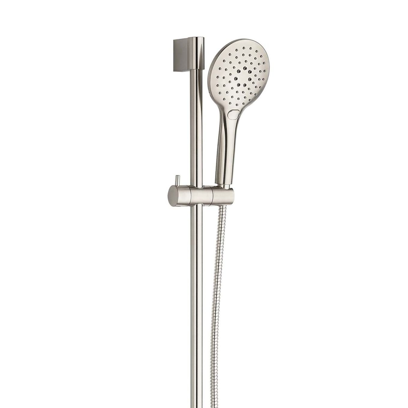 Aden Nickel Round Exposed Thermostatic Bar Valve & Slide Rail Shower Kit