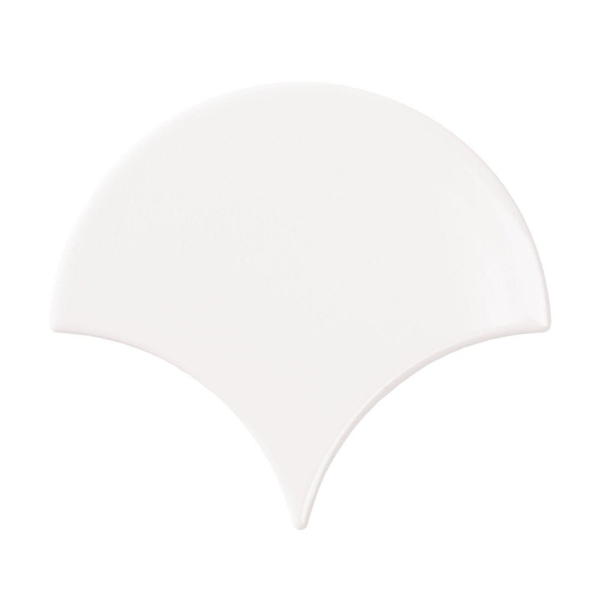 Pescara Ceramic White Fan Tile 150x134mm