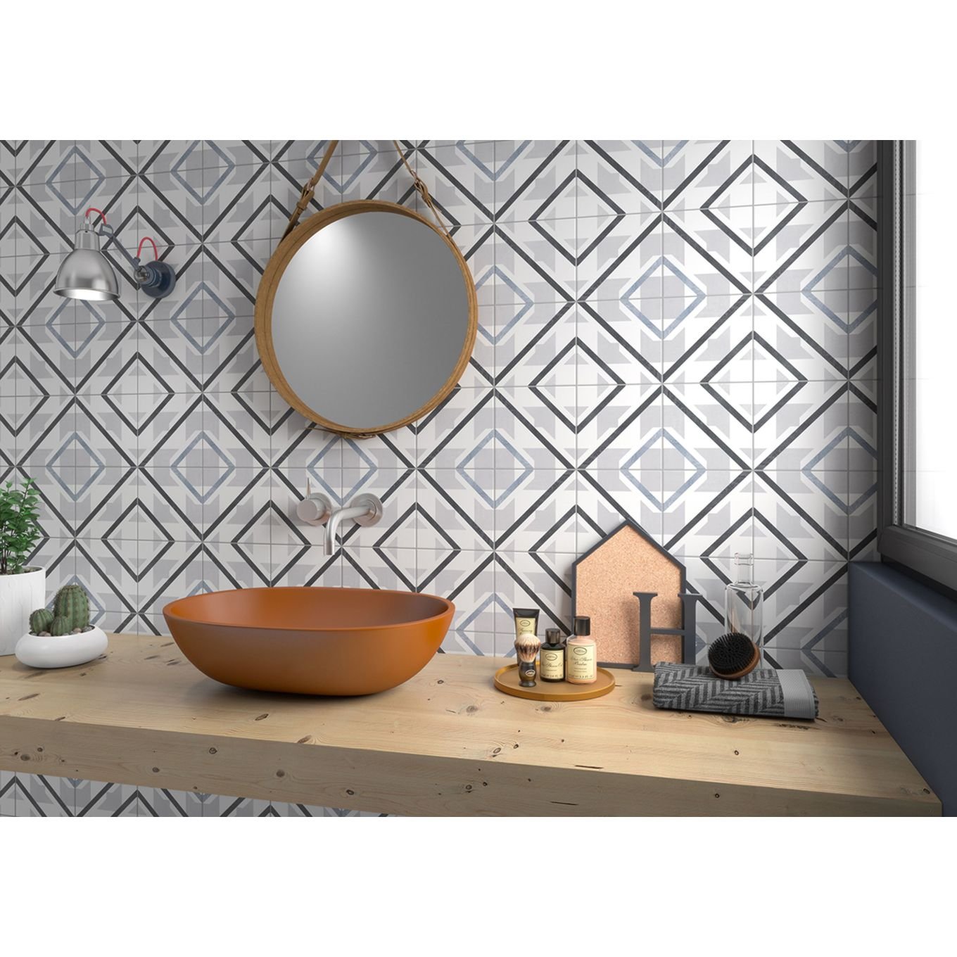 Palermo Mix 3 Matt Porcelain Tile 200x200mm