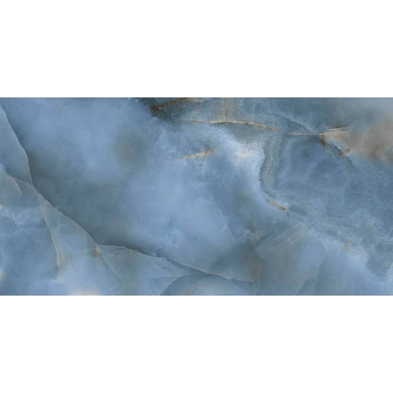 Osaka Blue Super Polished Porcelain Onyx Tile 600x1200mm