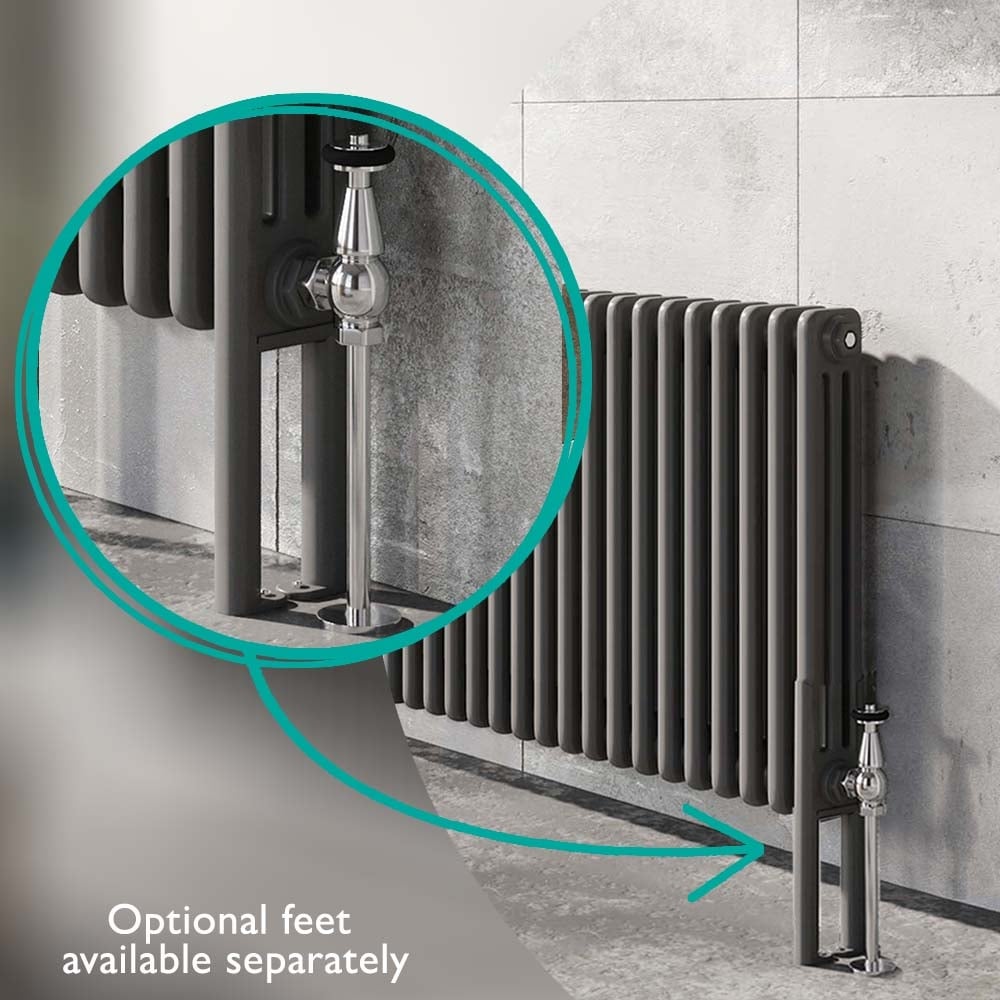 Upton Grey Triple Horizontal Column Radiator 600x1370mm