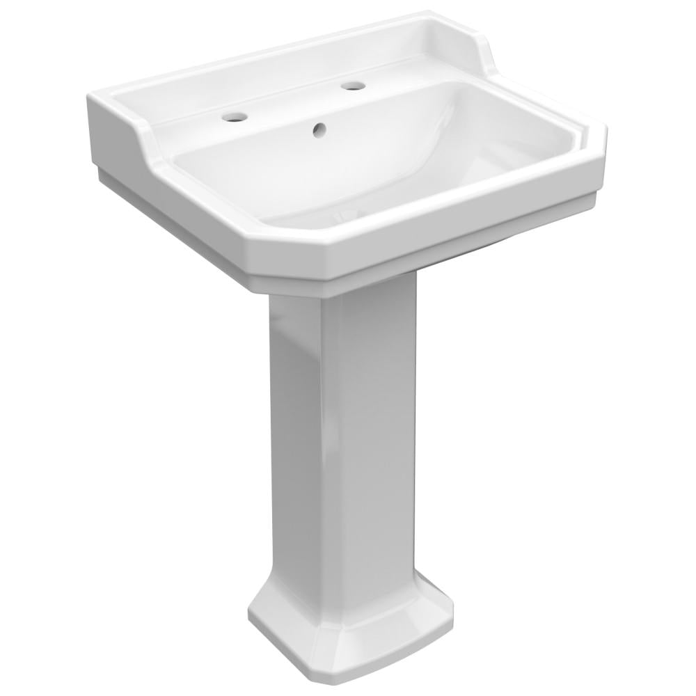 IMEX Wyndham White 580mm Wide Basin And Full Pedestal