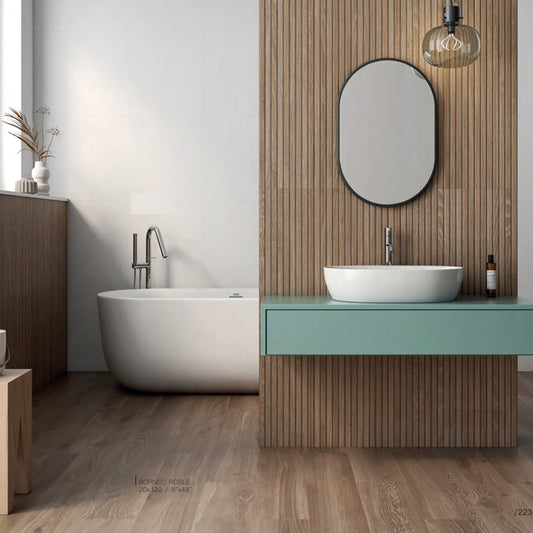 Madera Decor Roble Matt Ceramic Slatted Wood Tile 1200x400mm