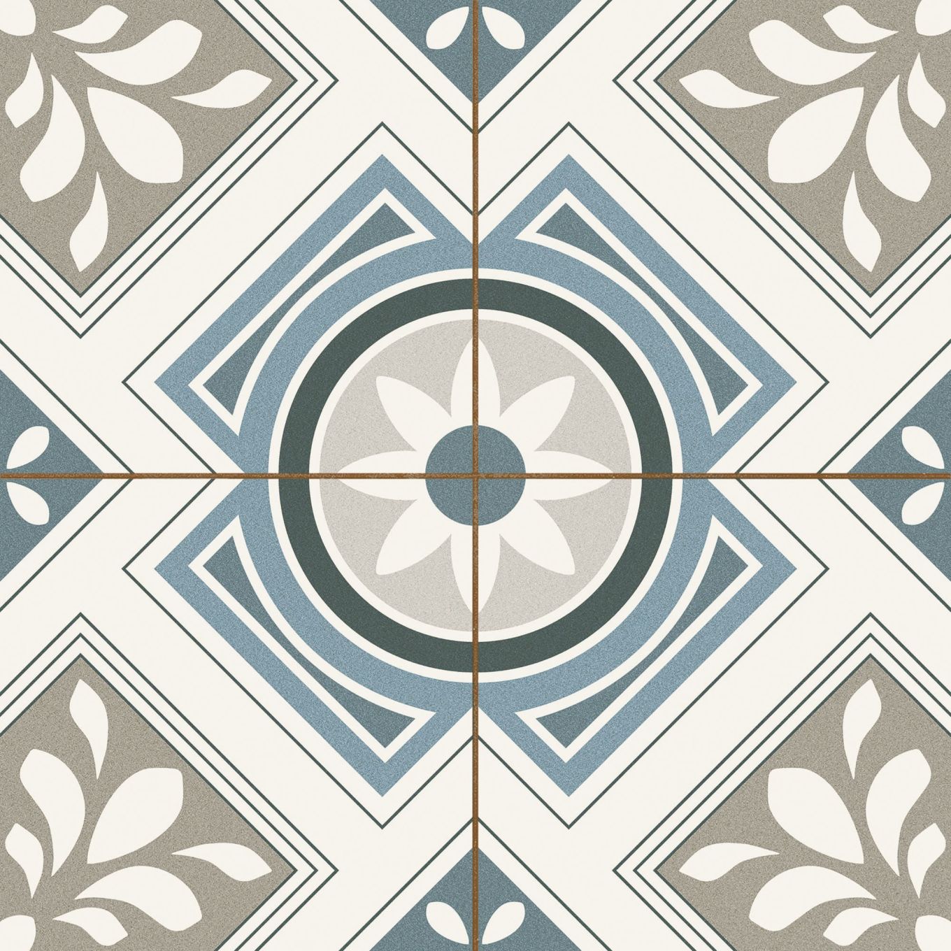Bilbao Grey Patterned Matt Ceramic Tile 450x450mm