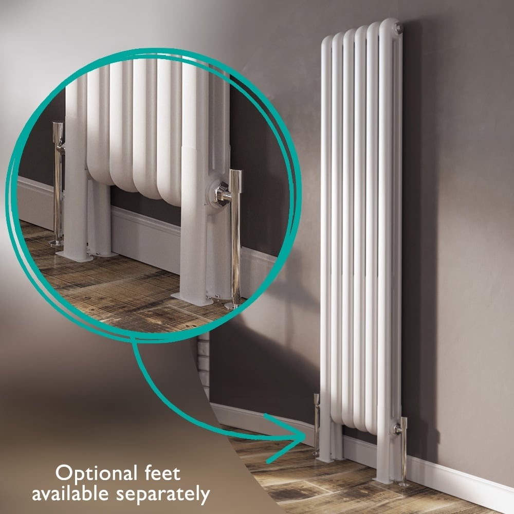 Etam White Vertical Column Radiator 1500x380mm