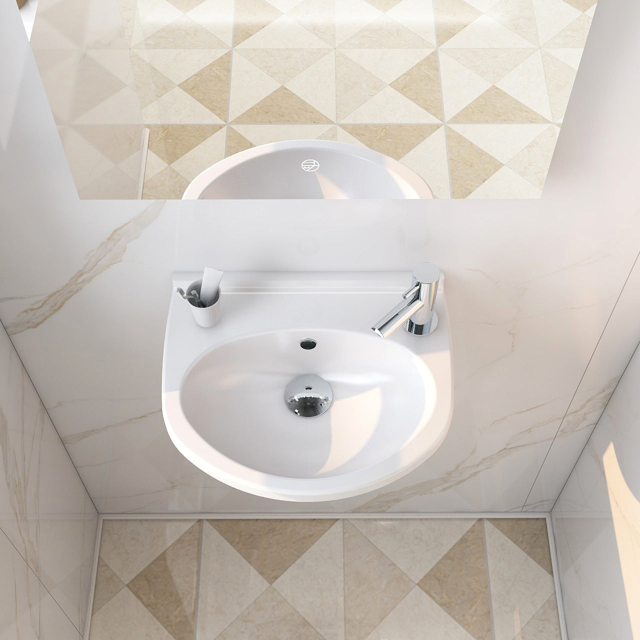 Ivo 360mm Cloakroom basin one tap hole