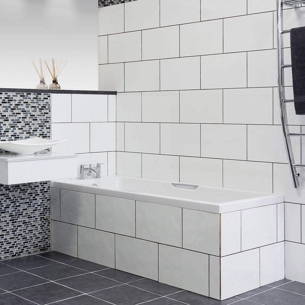 Blanco Bumpy White Glossy Ceramic Wall Tile 250x400mm