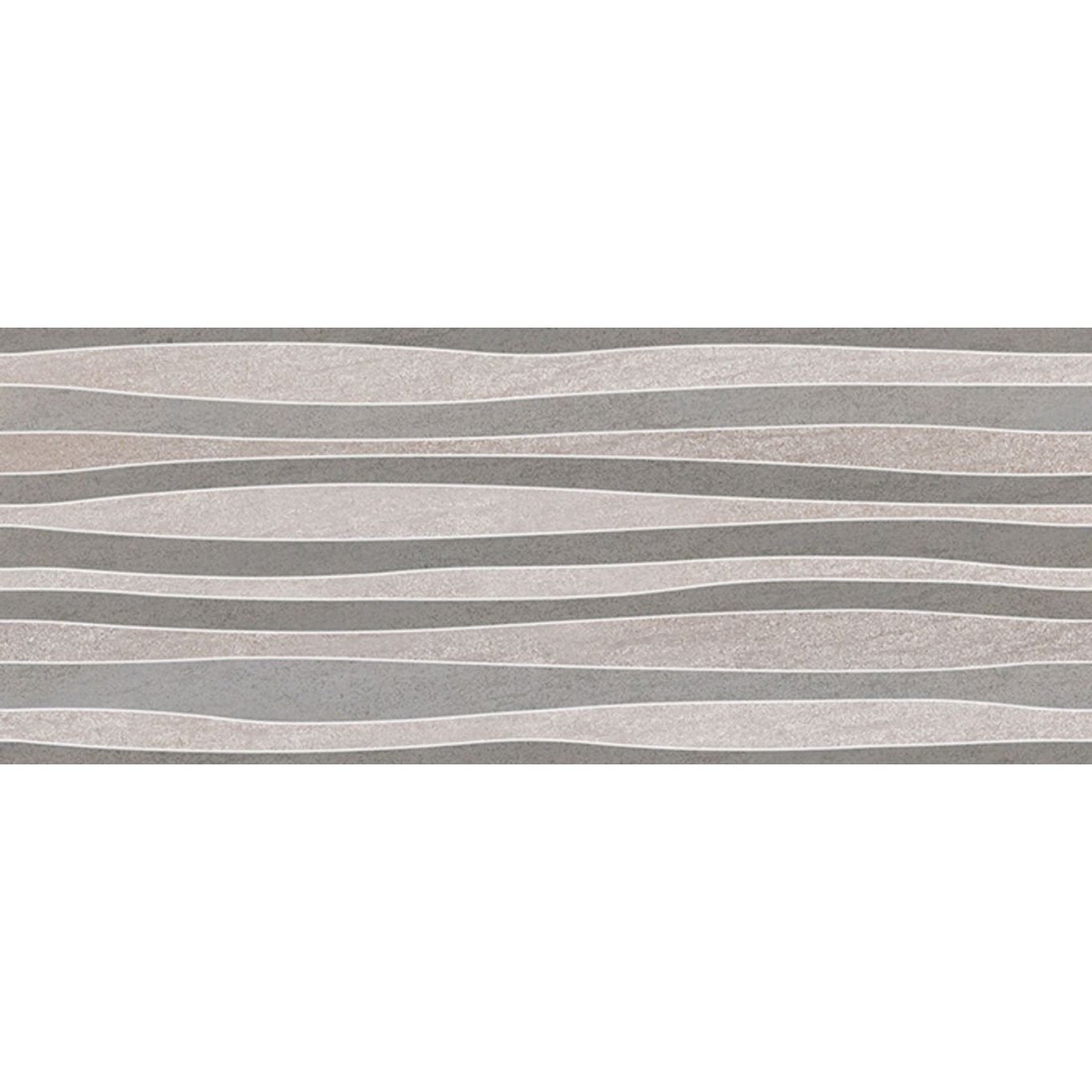 Milne Relieve Mix Gris Matt Feature Wall Tile 200mmx500mm