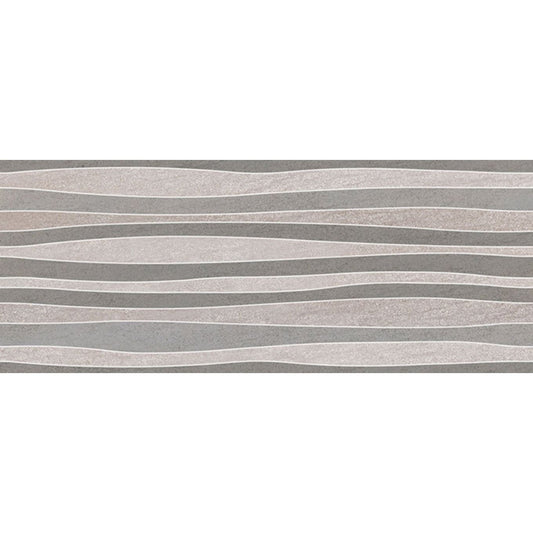 Milne Relieve Mix Gris Matt Feature Wall Tile 200mmx500mm