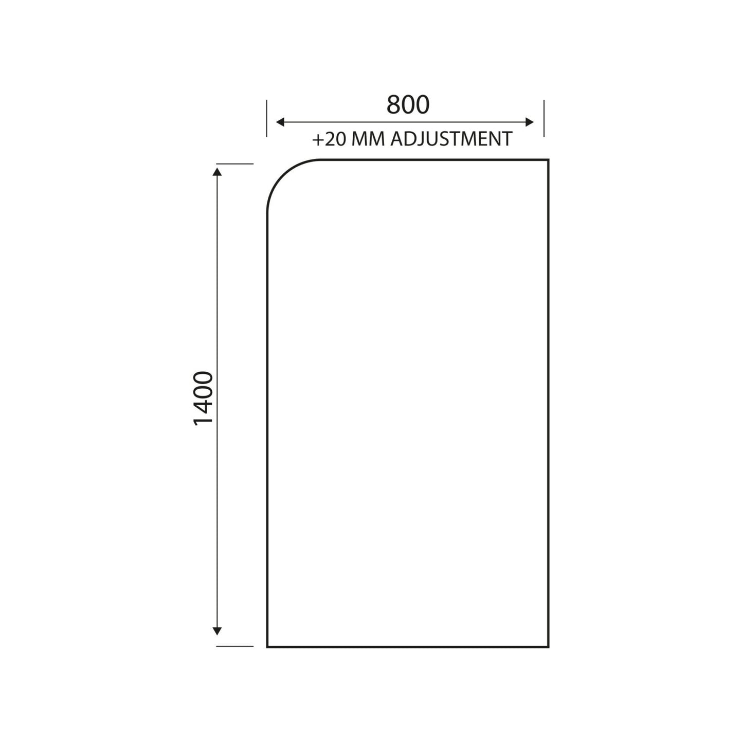 S6 Brushed Brass Radius Bath Screen